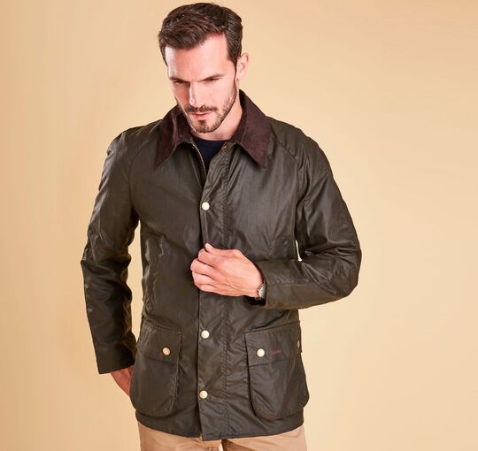 Barbour Ashby Wax Jacket: Navy