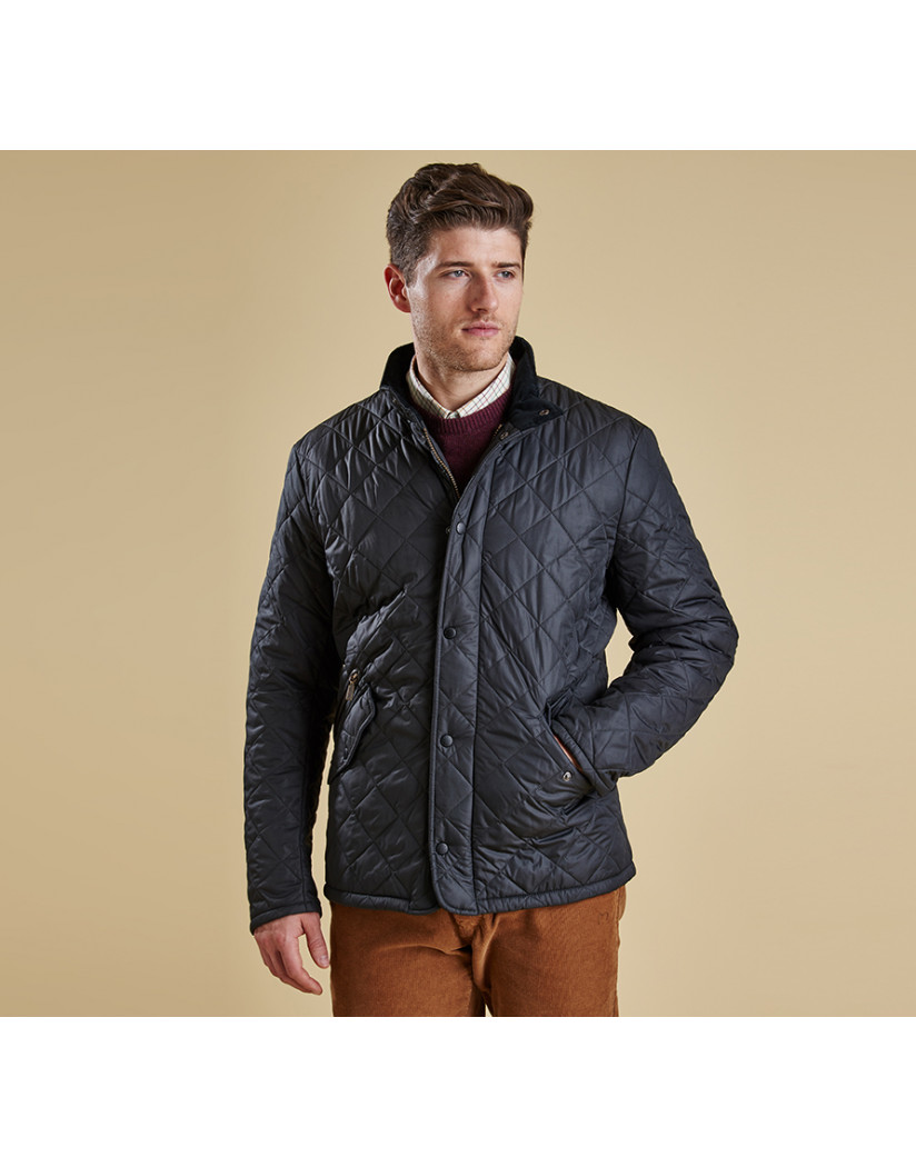 barbour chelsea sports quilted jacket in black