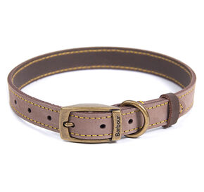 Barbour Leather Dog Collar: Brown