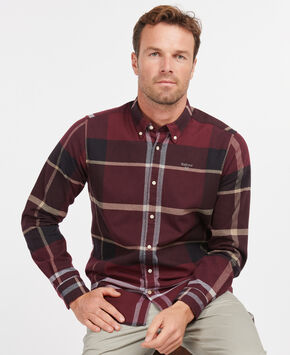 Barbour Iceloch Tailored Shirt: Winter Red