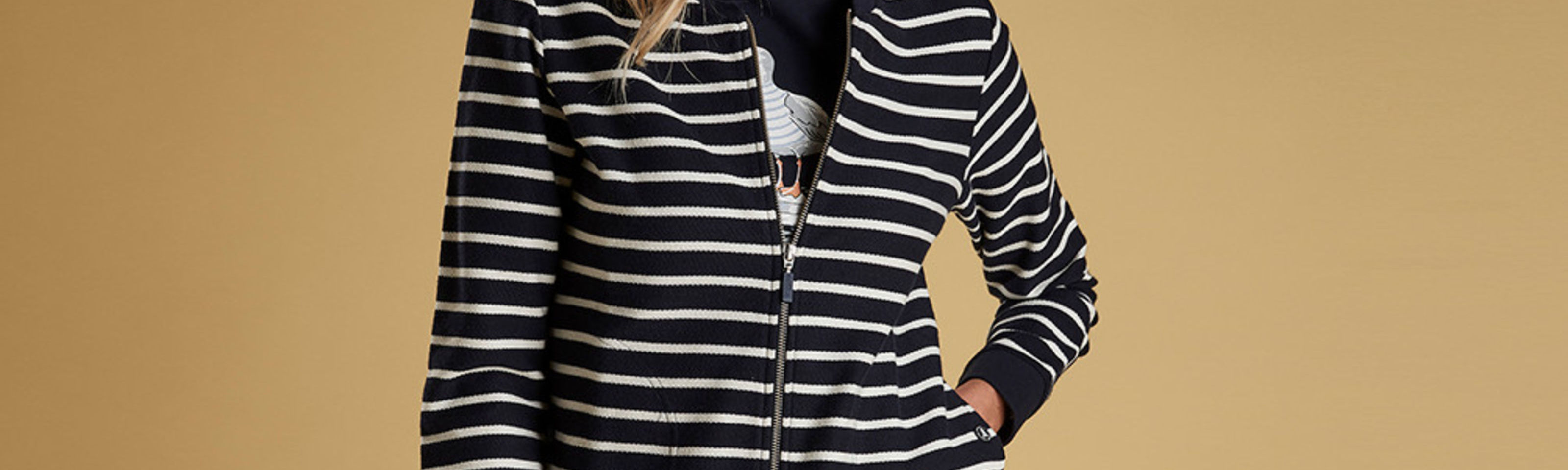 Barbour Seaward Sweater: Navy Stripe
