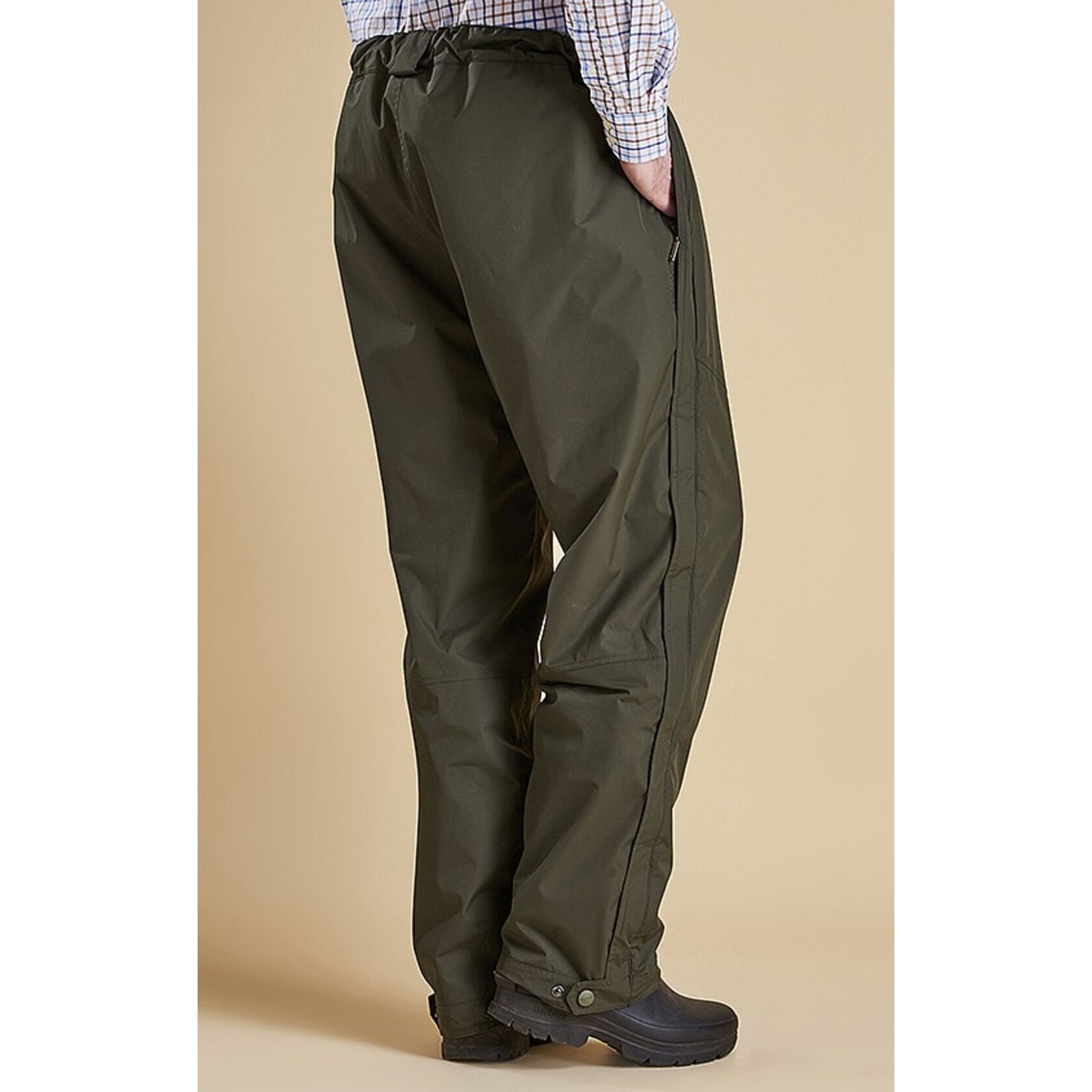 Barbour Dunnock Waterproof Trousers-Forest