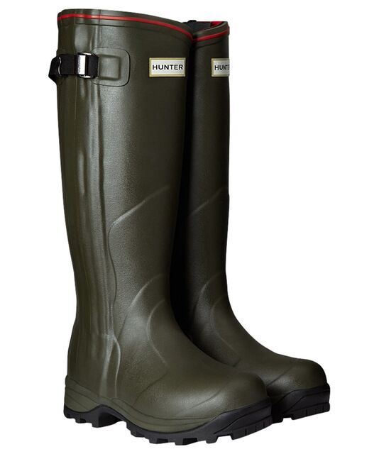 Hunter Balmoral Neoprene Zip Wellington Boots- Dark Olive