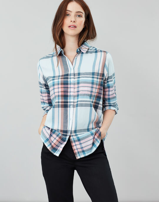 Joules Lorena Longline Brushed Woven Shirt for Her