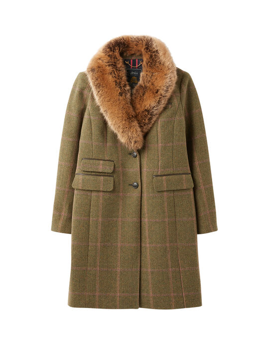 Joules Langley Long Tweed Coat for Her