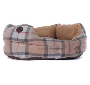 Barbour Luxury Dog Bed 24" Taupe/ Pink Tartan